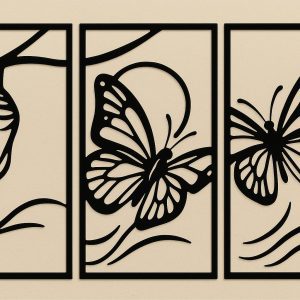 mariposa arte y madera decoracion mural paredes